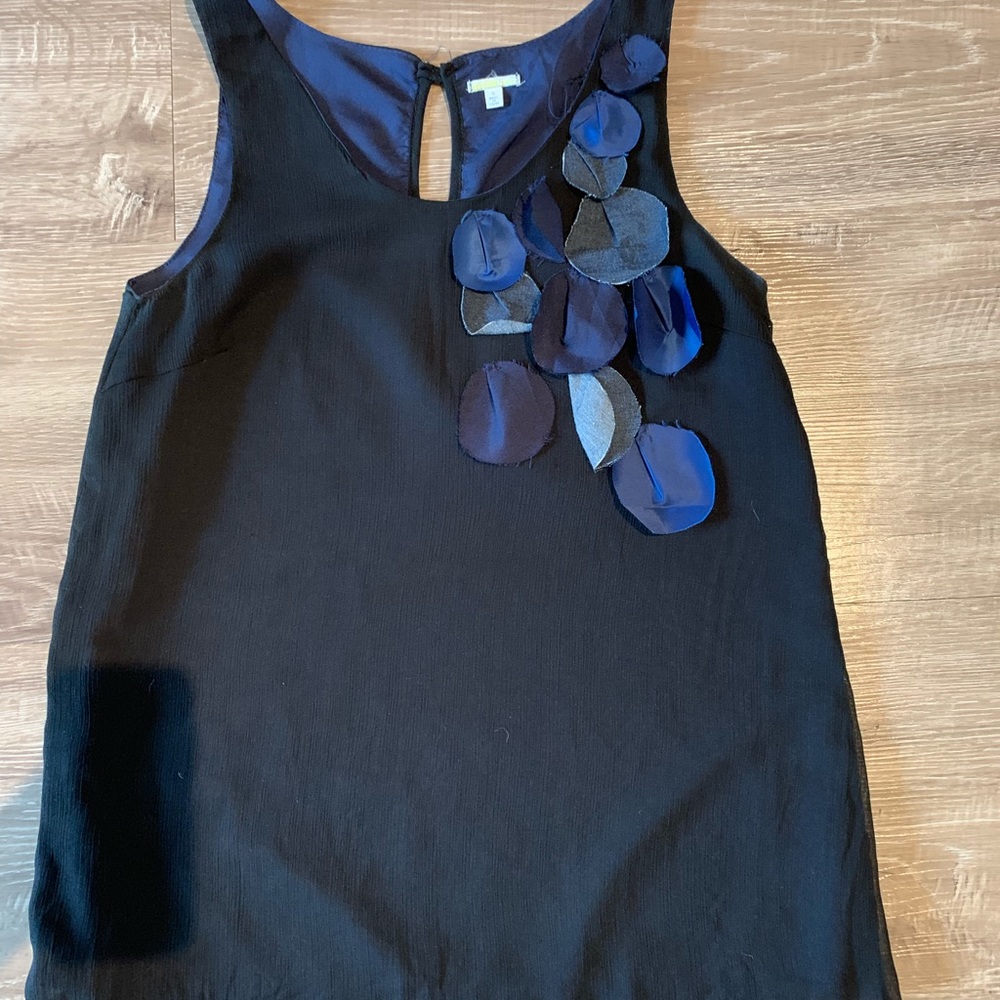 Charlotte Russe Black Sleeveless Tank Blouse